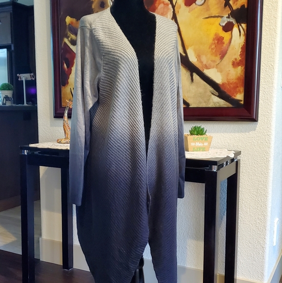 Gray and black ombre cardigan - Picture 5 of 12